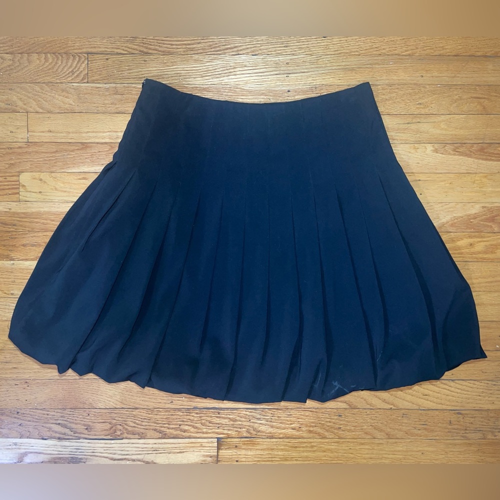 Nicole Miller Black Pleated Skirt